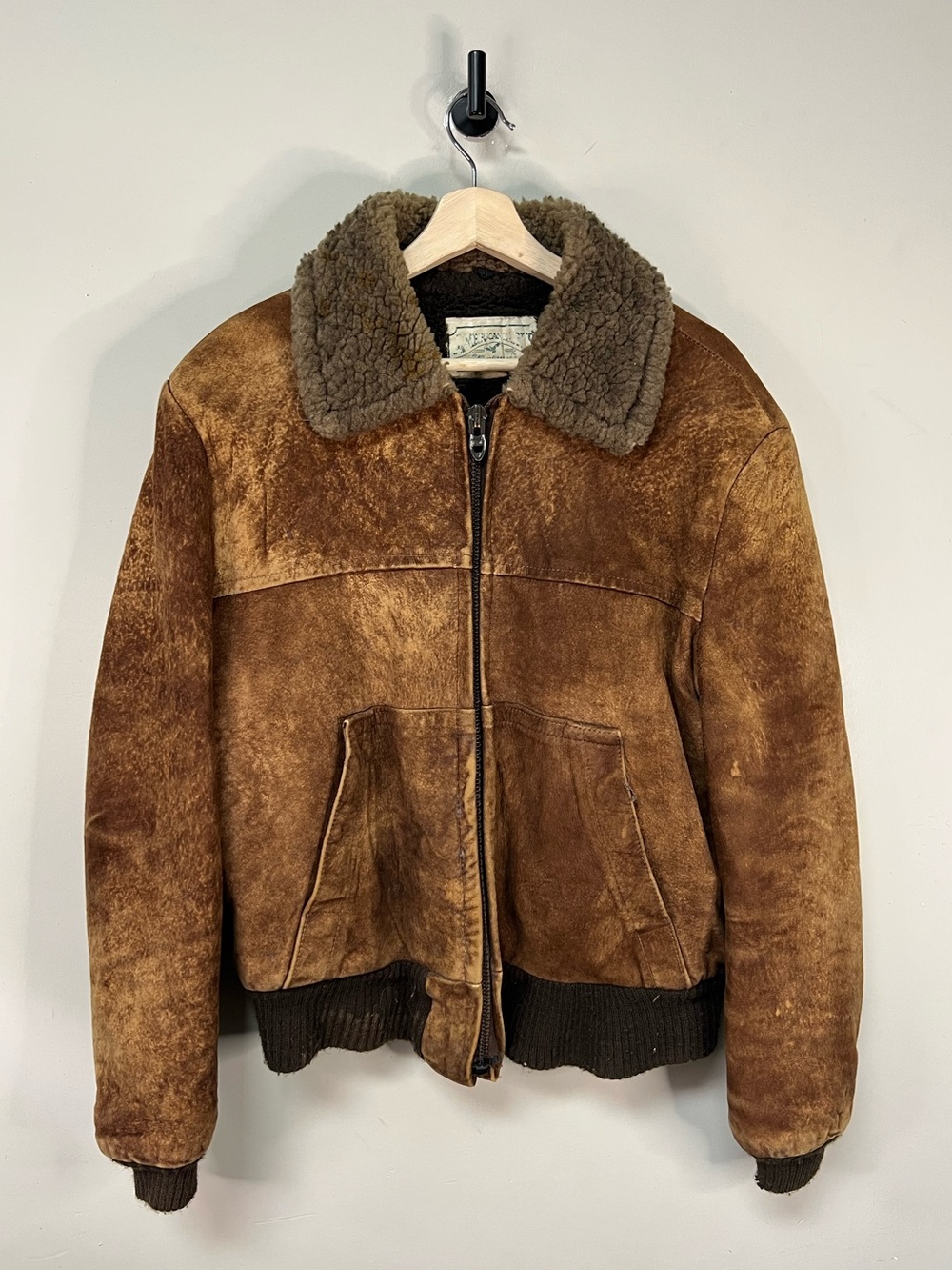Vintage 80s American Eagle Leather Bomber Jacket